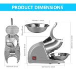 BI-DTOOL Shaved Ice Machine 380W Electric Ice Crusher Triple Blades Ice Crusher Shaver 286lbs/hr Snow Cone Machine 1500 RPM Stainless Steel Ice Shaver Ice Shaving Machine for Home and Commercial