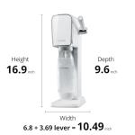 SodaStream - ART Sparkling Water Maker | VALUE BUNDLE | CQC CO2 system | Includes 2x CO2 Cylinders, 2x 32 Fl Oz Dishwasher Safe Bottles, 2x Bubly Flavor Drops | Combine with Pepsi Flavors | White