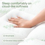 Ultra Soft Full Size Mattress Topper - Viscose Made from Bamboo Pillow Top Mattress Pad for Back Pain Relief - Naturally Cooling for Hot Sleepers, Green