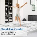 Mattress Topper Twin Size, Cooling Extra Thick Breathable Viscose Made from Bamboo Mattress pad, Soft Quilted Fitted Mattress Cover with 1000 GSM Down Alternative Fill (8-21”Deep Pocket)
