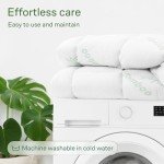 Ultra Soft Full Size Mattress Topper - Viscose Made from Bamboo Pillow Top Mattress Pad for Back Pain Relief - Naturally Cooling for Hot Sleepers, Green