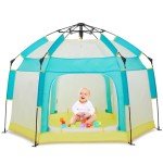 Bend River Baby Playpen with Canopy, Portable Baby Beach Tent, Toddler Play Yard Indoor and Outdoor, Foldable Mosquito Net for Infant - Green