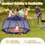 Alvantor Baby Playpen Play Yard 84"x84"x44”Large Kids Tents Pop Up Play Tent Indoor Outdoor Playhouse for Babies Toddlers Children Camping Playground Beach, Navy