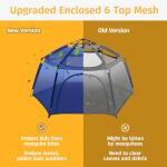 Alvantor Baby Playpen Play Yard 84"x84"x44”Large Kids Tents Pop Up Play Tent Indoor Outdoor Playhouse for Babies Toddlers Children Camping Playground Beach, Navy