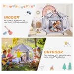 Asweets 4 in 1 Pop Up Playpen Indoor and Outdoor Portable, Lightweight Baby Playpen with Travel Bag,Baby Beach Tent and Play Toddler Play Yard Canopy