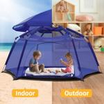 Alvantor Baby Playpen Play Yard 84"x84"x44”Large Kids Tents Pop Up Play Tent Indoor Outdoor Playhouse for Babies Toddlers Children Camping Playground Beach, Navy