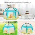 Bend River Baby Playpen with Canopy, Portable Baby Beach Tent, Toddler Play Yard Indoor and Outdoor, Foldable Mosquito Net for Infant - Green