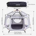 Asweets 4 in 1 Pop Up Playpen Indoor and Outdoor Portable, Lightweight Baby Playpen with Travel Bag,Baby Beach Tent and Play Toddler Play Yard Canopy
