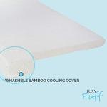 LuxyFluff 2-Inch Gel-Infused Memory Foam Mattress Topper for Cribs and Toddler beds, with Added Ventilated Removable Washable Bamboo Cooling Cover and Corner Straps – 52”x27”x2”
