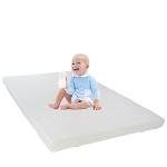 LuxyFluff 2-Inch Gel-Infused Memory Foam Crib Mattress Topper with Ventilated Removable Washable Bamboo Cooling Cover and Corner Straps – 52" x 27" x 2"