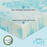 LuxyFluff 2-Inch Gel-Infused Memory Foam Crib Mattress Topper with Ventilated Removable Washable Bamboo Cooling Cover and Corner Straps – 52" x 27" x 2"