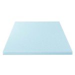Best Price Mattress 3 Inch Ventilated Memory Foam Mattress Topper, Cooling Gel Infusion, CertiPUR-US Certified, Twin Blue