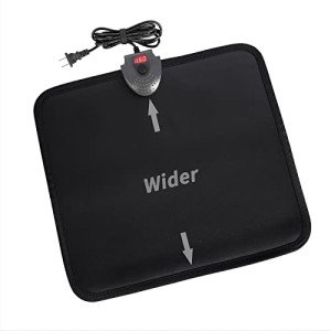Hodeamy Heated Floor Mat Under Desk for Foot Warmer - Wider 110V Adjustable Temperature Electric Heating Pad - Carbon Crystal & Energy Saving Feet Warmers for Office,Home (Black)