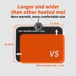 Hodeamy Heated Floor Mat Under Desk for Foot Warmer - Wider 110V Adjustable Temperature Electric Heating Pad - Carbon Crystal & Energy Saving Feet Warmers for Office,Home (Black)