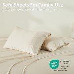 GOKOTTA Split King Sheets Set 5 Pieces, 100% Tanboocel® Rayon Derived from Bamboo Sheets Split King Size, Soft Breathable Sheets, 16" Deep Pocket Sheets with Elastic Corner Straps, Moisture Wicking