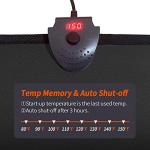 Hodeamy Heated Floor Mat Under Desk for Foot Warmer - Wider 110V Adjustable Temperature Electric Heating Pad - Carbon Crystal & Energy Saving Feet Warmers for Office,Home (Black)