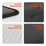 Hodeamy Heated Floor Mat Under Desk for Foot Warmer - Wider 110V Adjustable Temperature Electric Heating Pad - Carbon Crystal & Energy Saving Feet Warmers for Office,Home (Black)