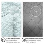 HORIMOTE HOME Quilt Queen Size Aqua Blue, Lightweight Quilt for Summer Ultra-Soft Microfiber Modern Style Quilted Clouds Pattern Bedspread Quit Set 3 Pieces(1 Quilt and 2 Pillow Shams)