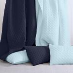 HORIMOTE HOME Quilt Queen Size Aqua Blue, Lightweight Quilt for Summer Ultra-Soft Microfiber Modern Style Quilted Clouds Pattern Bedspread Quit Set 3 Pieces(1 Quilt and 2 Pillow Shams)