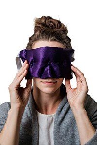 Victoria's Lavender Luxury Aromatherapy Lavender Eye Mask Pillow - Ideal for Hot or Cold Applications, Weighted Eye Compression, Meditation Silk Eye Mask, Made in The USA (Colors May Vary)