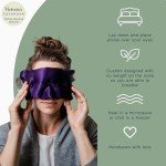Victoria's Lavender Luxury Aromatherapy Lavender Eye Mask Pillow - Ideal for Hot or Cold Applications, Weighted Eye Compression, Meditation Silk Eye Mask, Made in The USA (Colors May Vary)