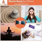 Blissful Being Silk Eye Pillow- Lavender Eye Pillow - Eye Pillows Aromatherapy - Perfect for Meditation and Relaxation (Amethyst)