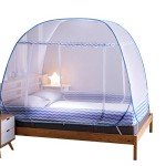 Jsanh Folding Mosquito Net Tent Canopy Curtains for Beds Pop Up King Size Portable Netting with Bottom Baby Adults L80XW72XH62inch