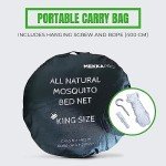 MEKKAPRO Extra-Large King Mosquito Bed Net, Made for King Queen and Twin, Bed Mosquito Netting | Bed Canopy Curtains, White Mosquito Netting
