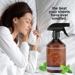 SpaRoom Cool Peppermint Linen Spray 2-Pack – Dual Bottle Essential Oil Mist for Bedding, Fabrics, and Rooms, Minty Refreshment for Sleep and Relaxation – 2 x 16.9 oz