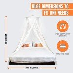 MEKKAPRO Extra-Large King Mosquito Bed Net, Made for King Queen and Twin, Bed Mosquito Netting | Bed Canopy Curtains, White Mosquito Netting