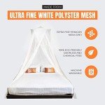 MEKKAPRO Extra-Large King Mosquito Bed Net, Made for King Queen and Twin, Bed Mosquito Netting | Bed Canopy Curtains, White Mosquito Netting