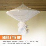 MEKKAPRO Extra-Large King Mosquito Bed Net, Made for King Queen and Twin, Bed Mosquito Netting | Bed Canopy Curtains, White Mosquito Netting
