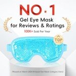 NEWGO Cooling Eye Mask for Puffy Eyes, Cold Eye Mask Eye Ice Pack for After Eyes Surgery, Tension Stress Relief, Itchy Eyes, Headaches, Dark Circles - Blue