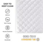 SLEEP ZONE Cooling Mattress Topper, King, White, Machine Washable, Deep Pocket, 120gsm Microfiber, Nanotex Cooling Fabric, 8-21 inch