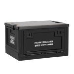 TOEEBR Collapsible Storage Bins with Lids, Portable Foldable Box with 2 Side Doors, Organizing Stackable Storage Cases Large Heavy Duty Utility Crates for Camp Fishing Car RV Office (Large-30L)