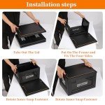 TOEEBR Collapsible Storage Bins with Lids, Portable Foldable Box with 2 Side Doors, Organizing Stackable Storage Cases Large Heavy Duty Utility Crates for Camp Fishing Car RV Office (Large-30L)