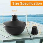 SNOGSWOG 6 Pack Metal Table Top Torches, 22oz Citronella Torches for Outside, Refillable Flame Light Torch, Decorative Tabletop Lantern for Yard, Patio, Deck, Garden, Party, Landscape