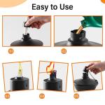 SNOGSWOG 6 Pack Metal Table Top Torches, 22oz Citronella Torches for Outside, Refillable Flame Light Torch, Decorative Tabletop Lantern for Yard, Patio, Deck, Garden, Party, Landscape