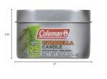 Coleman Pine Scented Citronella Candle with Wooden Crackle Wick - 6 oz Tin