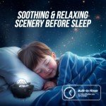 LED Star Projector Night Light with Ocean Wave & Starlight Effects– Premium Planetarium Projector with Built-in Speaker, USB Port & Sound-Activated Mode – Galaxy Light for Relaxation & Kids Room