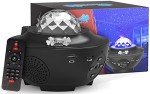 LED Star Projector Night Light with Ocean Wave & Starlight Effects– Premium Planetarium Projector with Built-in Speaker, USB Port & Sound-Activated Mode – Galaxy Light for Relaxation & Kids Room