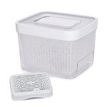 OXO Good Grips GreenSaver Mounted Crisper Drawer Insert with Suction Cups (2 Pack),White