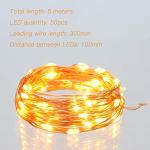 Ariceleo Led Fairy Lights Battery Operated, 1 Pack Mini Battery Powered Copper Wire Starry Fairy Lights for Bedroom, Christmas, Parties, Wedding, Centerpiece, Decoration (5m/16ft Warm White)