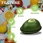 HMIEPRS 6 PCS Fruit and Vegetable Storage Containers, Reusable Storage Keeper, Lemon Orange Avocado Onion Garlic Tomato Shaped Saver Holder for Fridge, Refrigerator Crisper for Fruit and Vegetable