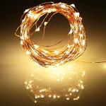Ariceleo Led Fairy Lights Battery Operated, 1 Pack Mini Battery Powered Copper Wire Starry Fairy Lights for Bedroom, Christmas, Parties, Wedding, Centerpiece, Decoration (5m/16ft Warm White)