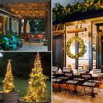 JMEXSUSS 2 Pack Fairy Lights Battery Operated with Remote, Total 400 LED 132ft Battery Powered String Lights, Twinkle Fairy Lights for Bedroom Indoor Outdoor Patio Tree Valentine Decor, Warm White