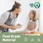 ChefAide Ice Cube Tray with Lid, 2 Packs 28 Cubes Durable Stackable Ice Cube Trays for Freezer with Removable Lids, Easy-Release Plastic & Silicone Ice Tray for Cocktail, Coffee