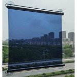 LXLA One-Way Mirror Roller Shade with Suction Cups, Punch-Free Single Way See-Through Clear Sun Blocking Reflective Insulation Curtain, Window (Size : 43×150cm/17×59in)