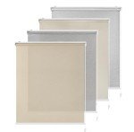 RED GRAPES Roller Shades for Indoor Windows,100% Blackout,UV Protection Fabric,Thermal Insulated,Corded Window Shades Pull Down Roll Shade for Home Bedroom Easy to Install(23" W x 72" H, Grey)
