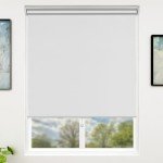 Sunfree Blackout Roller Shades Window Shades Cordless Blackout Window Blinds with Thermal Insulated for Bedroom,Office,46" W x 72" H,White